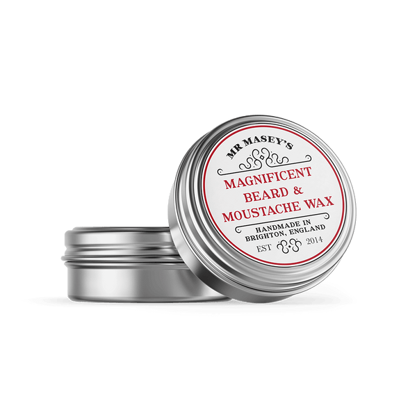 Mr Masey's Magnificent Moustache and Beard Wax tin