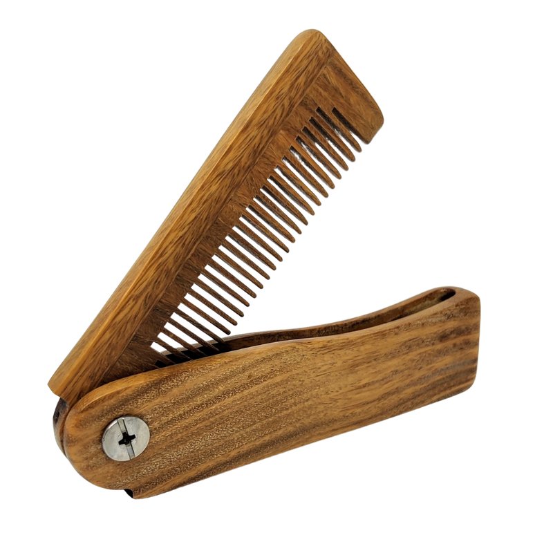 Sandalwood folding beard comb
