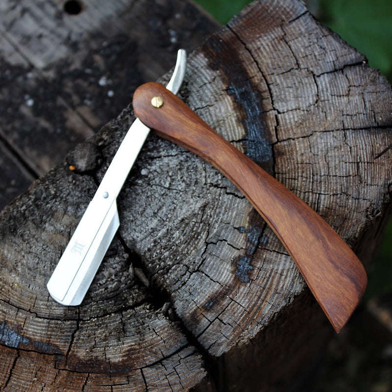 Shavette Straight Blade Razor with Wooden Handle | Mr Masey's Emporium
